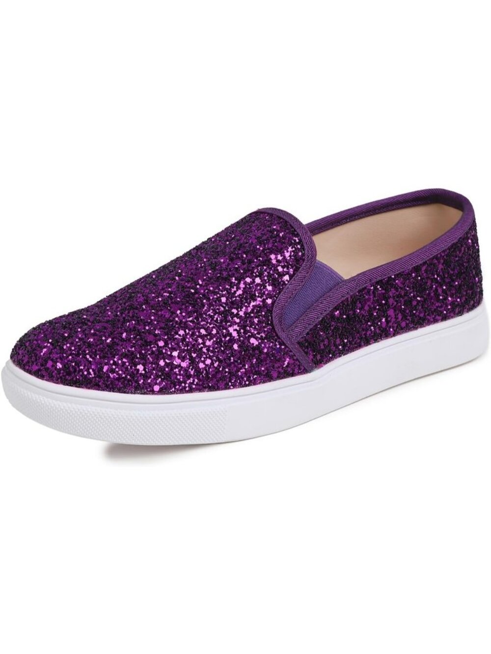 Women's Purple Fashion Slip-on Casual Comfortable Round Toe Flat Loafers